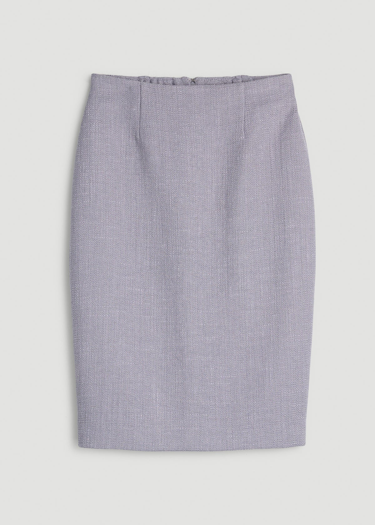 Tweed Pencil Skirt for Tall Women in Dusty Lilac