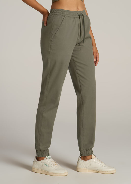 Women's Organic French Terry Jogger Pants in Jade