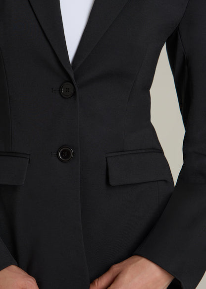 SLIM-FIT Two Button Blazer for Tall Women in Black