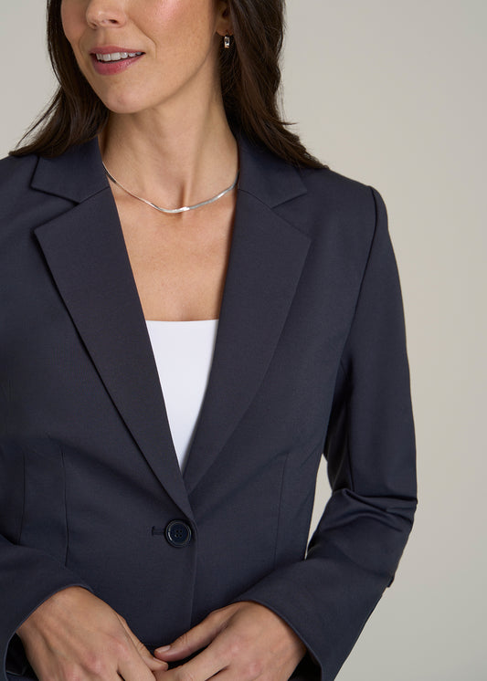 SLIM-FIT Two Button Blazer for Tall Women in Navy