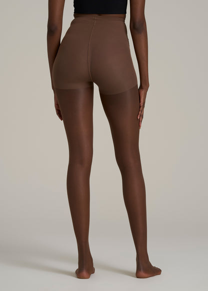 Ultra Sheer Pantyhose for Tall Women in Soft Cocoa
