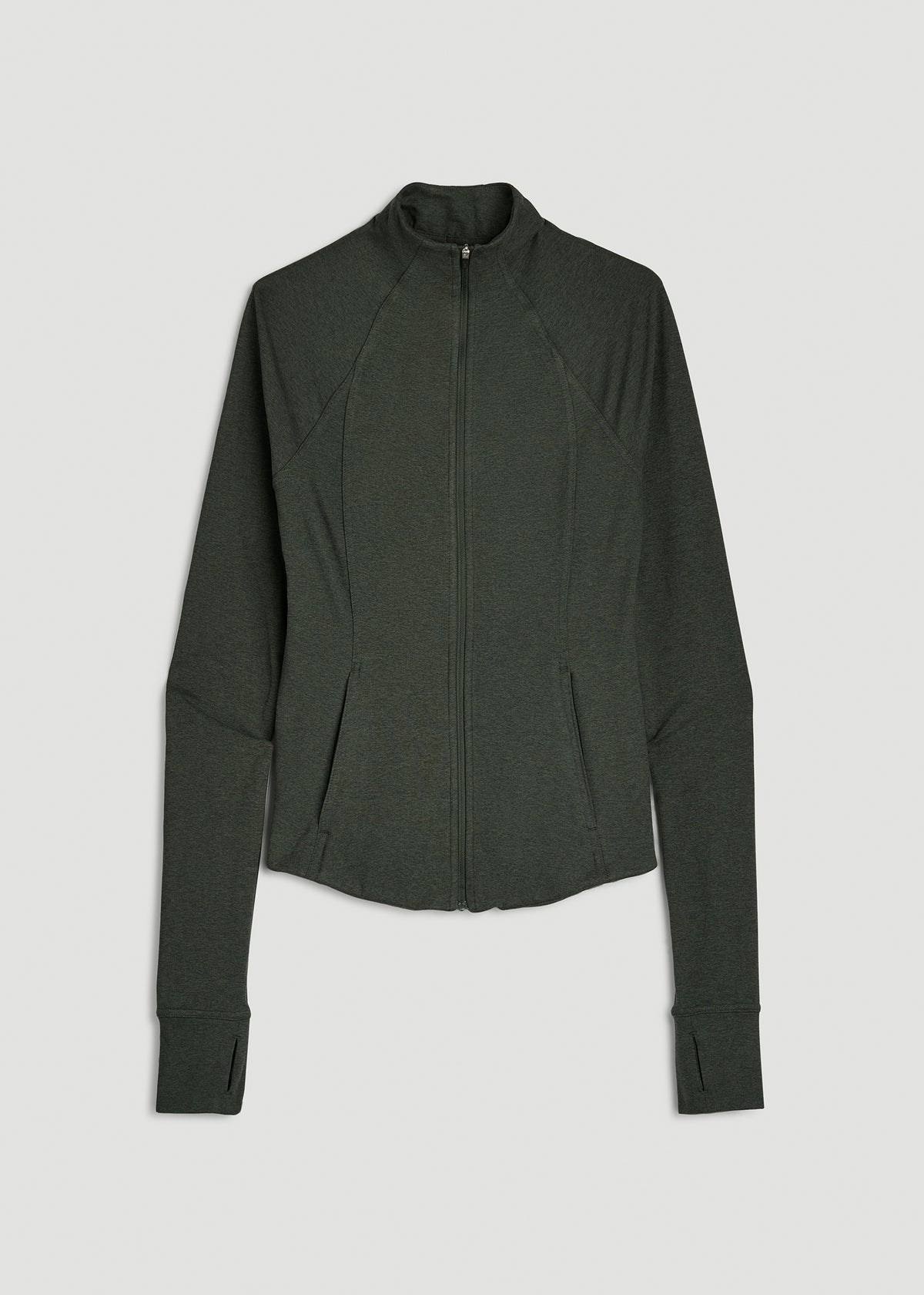 Ultra Soft Athletic Zip Up Jacket for Tall Women in Boreal Forest Mix