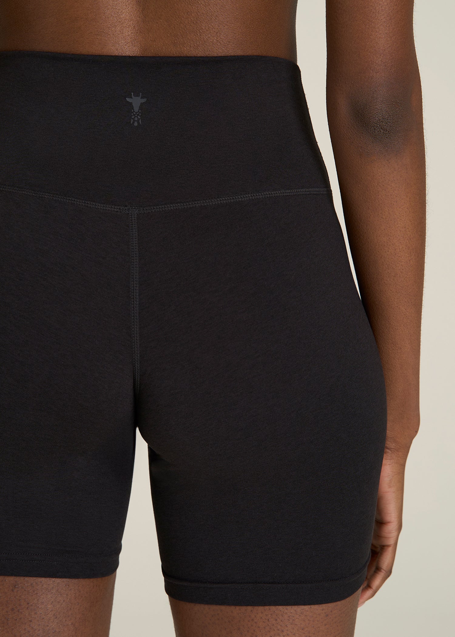 Ultra Soft High Rise Bike Shorts for Tall Women in Black Mix
