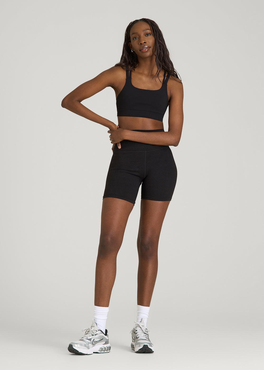 Ultra Soft High Rise Bike Shorts for Tall Women | American Tall