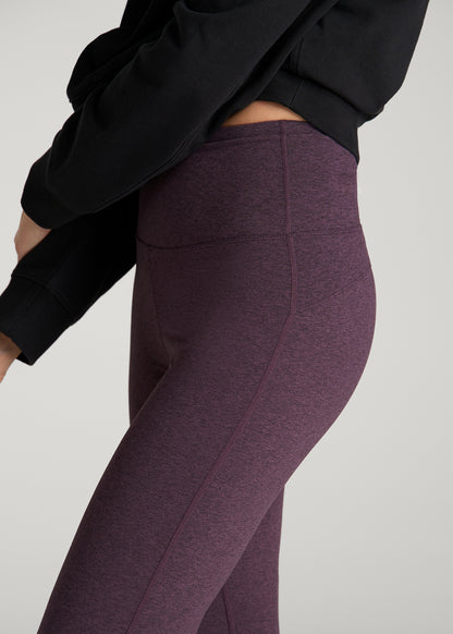 Ultra Soft Flare Yoga Pants for Tall Women in Aubergine Mix