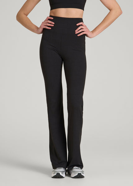 Ultra Soft High Rise Flare Yoga Pants for Tall Women in Black Mix XL / Extra Tall / Black Mix