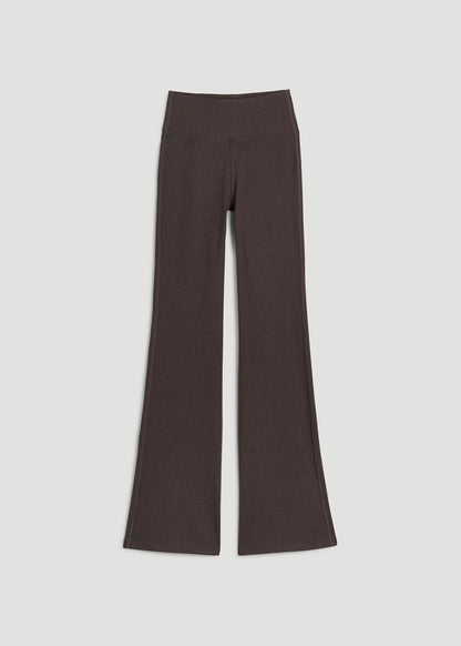 Ultra Soft High Rise Flare Yoga Pants for Tall Women in Espresso Mix