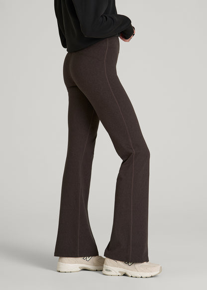 Ultra Soft High Rise Flare Yoga Pants for Tall Women in Espresso Mix