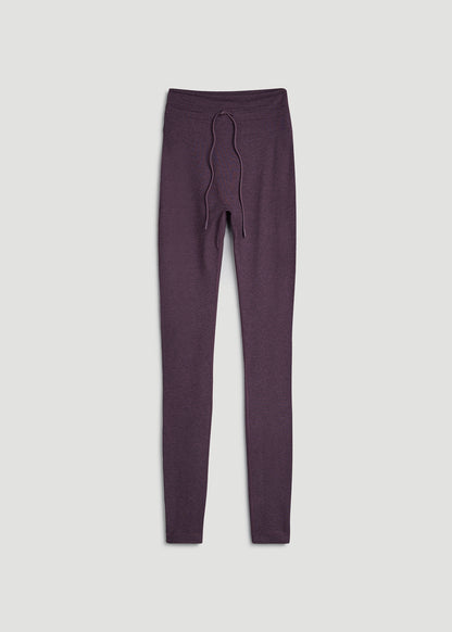 Ultra Soft Yoga Leggings for Tall Women in Aubergine Mix