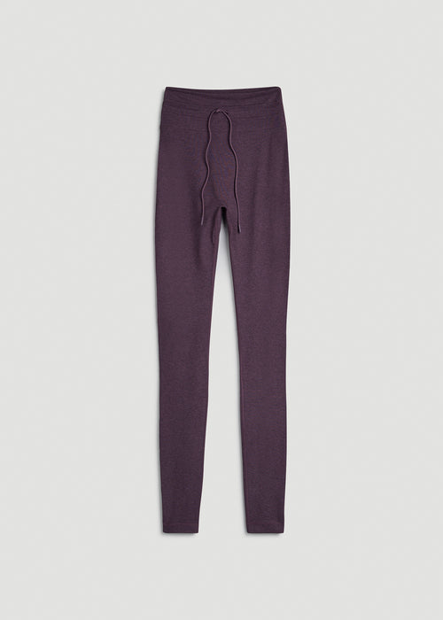 Ultra Soft Yoga Leggings for Tall Women in Aubergine Mix