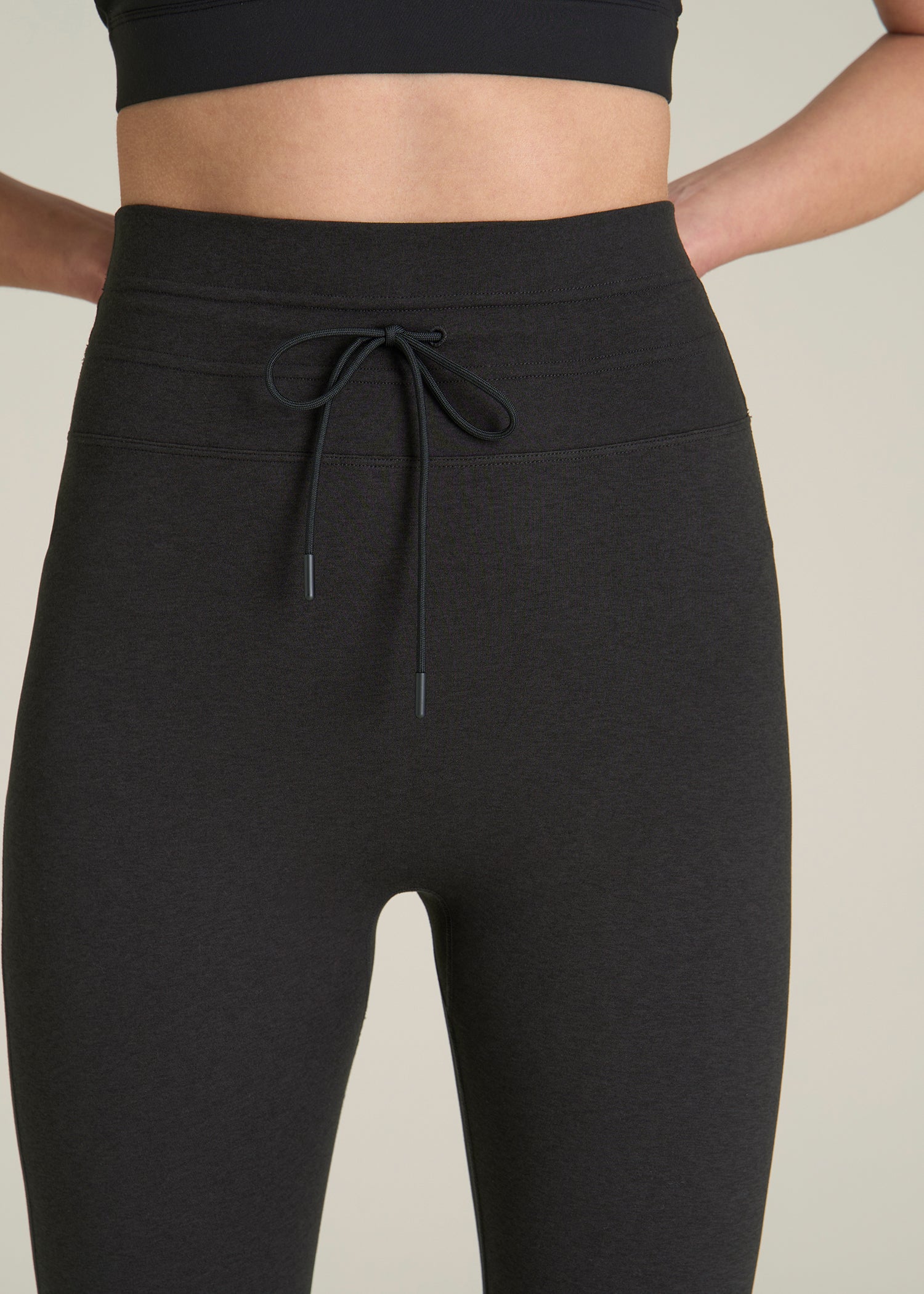 Ultra Soft Yoga Leggings for Tall Women in Black Mix