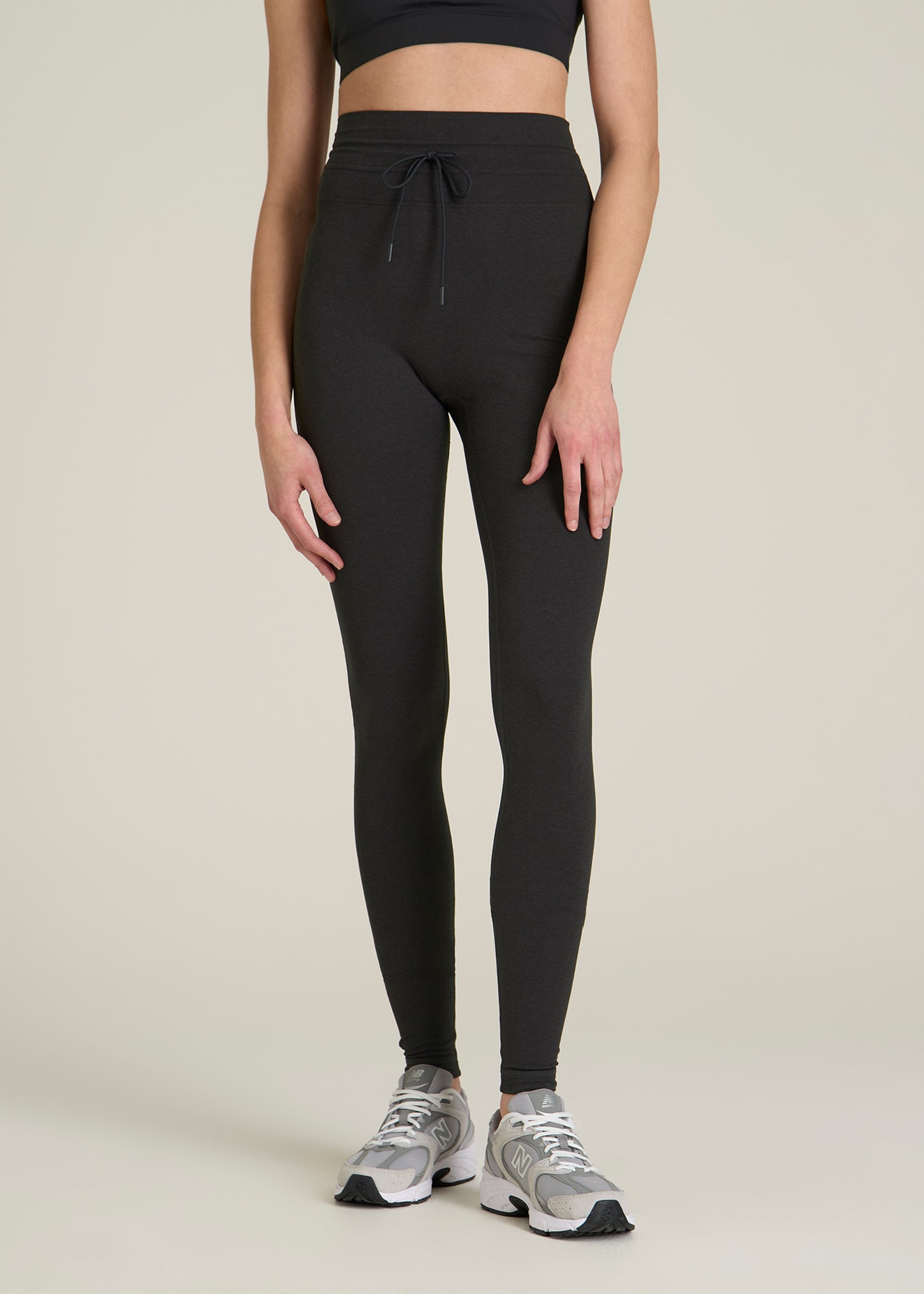 Ultra Soft Yoga Leggings for Tall Women in Black Mix
