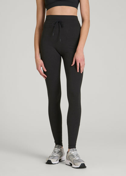 Ultra Soft Yoga Leggings for Tall Women in Black Mix