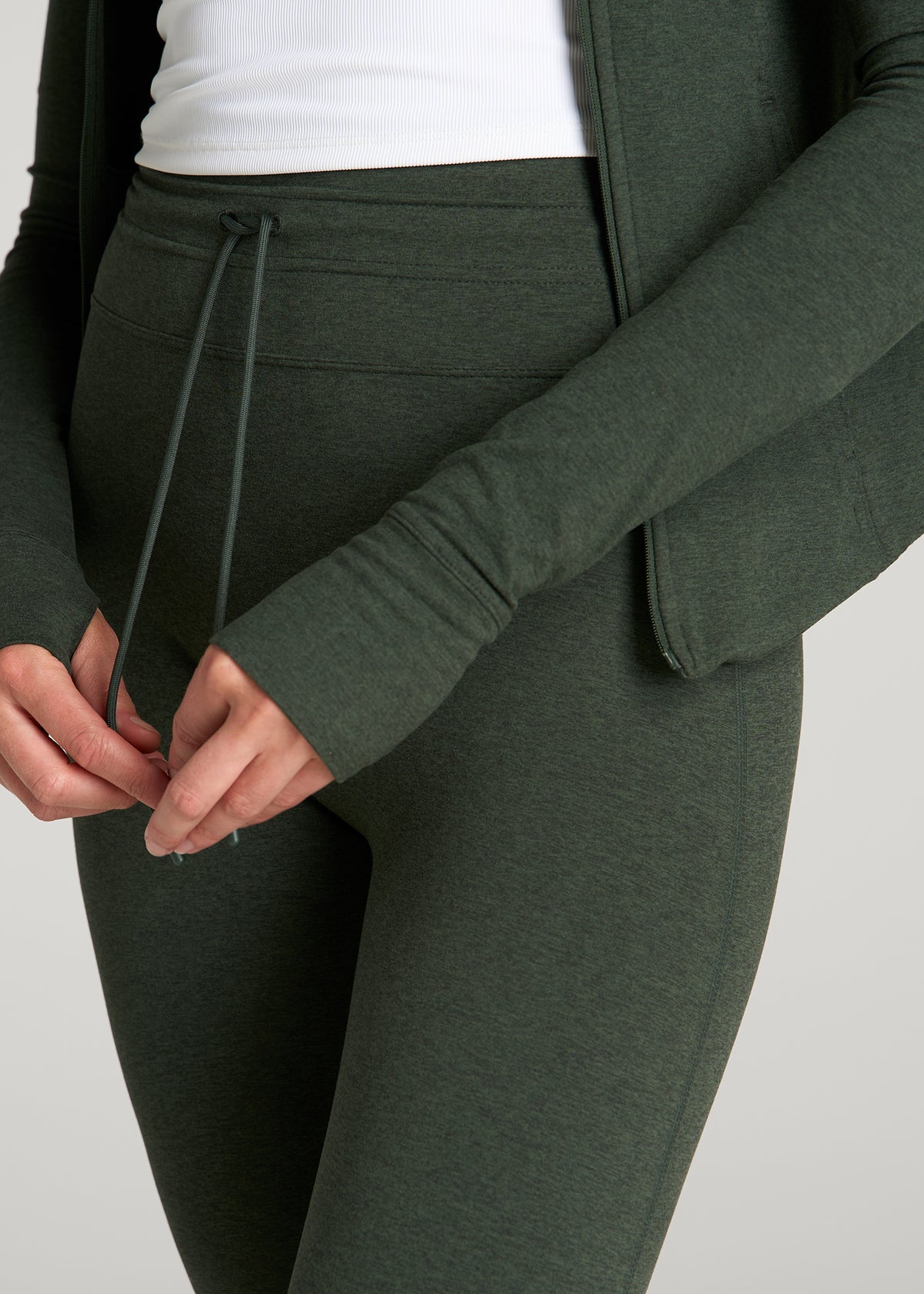 Ultra Soft Yoga Leggings for Tall Women in Boreal Forest Mix