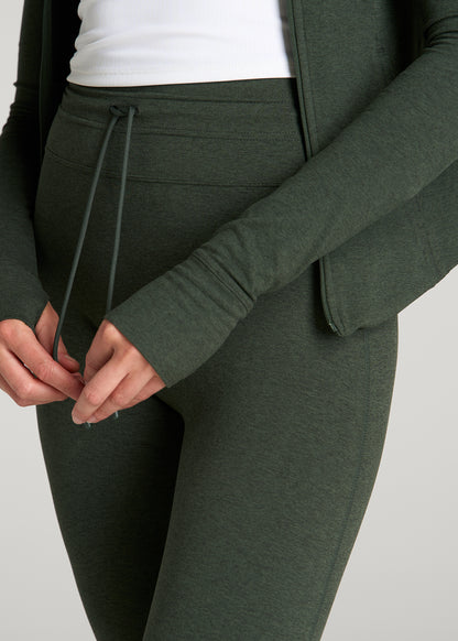 Ultra Soft Yoga Leggings for Tall Women in Boreal Forest Mix