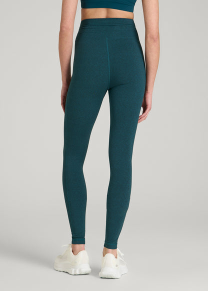 Ultra Soft Yoga Leggings for Tall Women in Deep Teal Mix