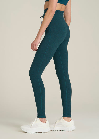 Ultra Soft Yoga Leggings for Tall Women in Deep Teal Mix
