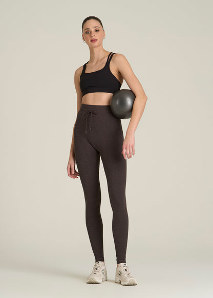 Ultra Soft Yoga Leggings for Tall Women in Espresso Mix