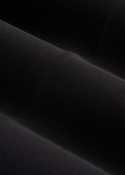 Ultra Wide Crepe Pleated Dress Pants for Tall Women in Black