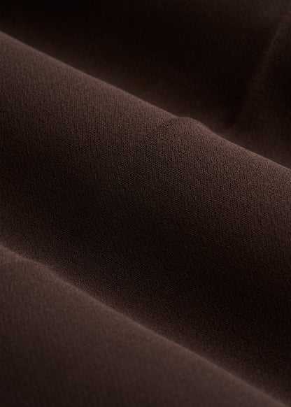 Ultra Wide Crepe Pleated Dress Pants for Tall Women in Espresso