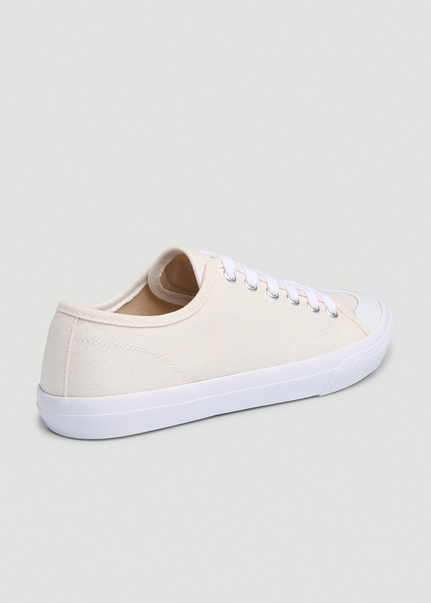 Vulcanized Canvas Sneaker for Tall Women in Marshmallow