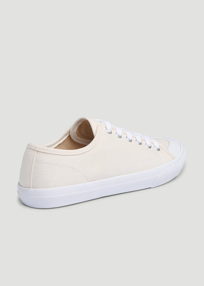 Vulcanized Canvas Sneaker for Tall Women in Marshmallow