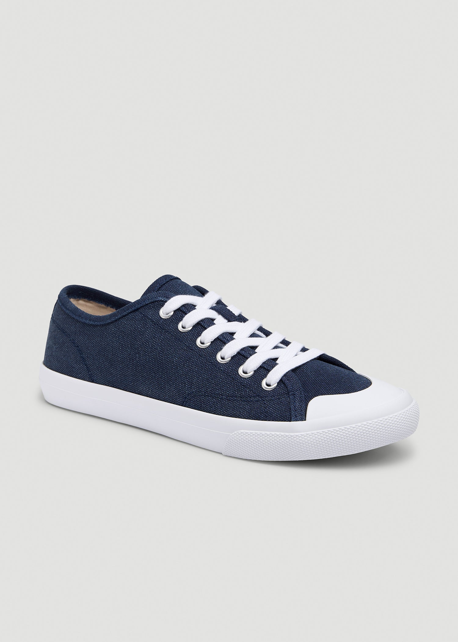 Vulcanized Canvas Sneaker for Tall Women in Patriot Blue