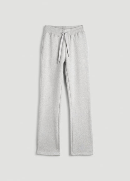 Wearever Fleece Open-Bottom Sweatpants for Tall Women in Grey Mix