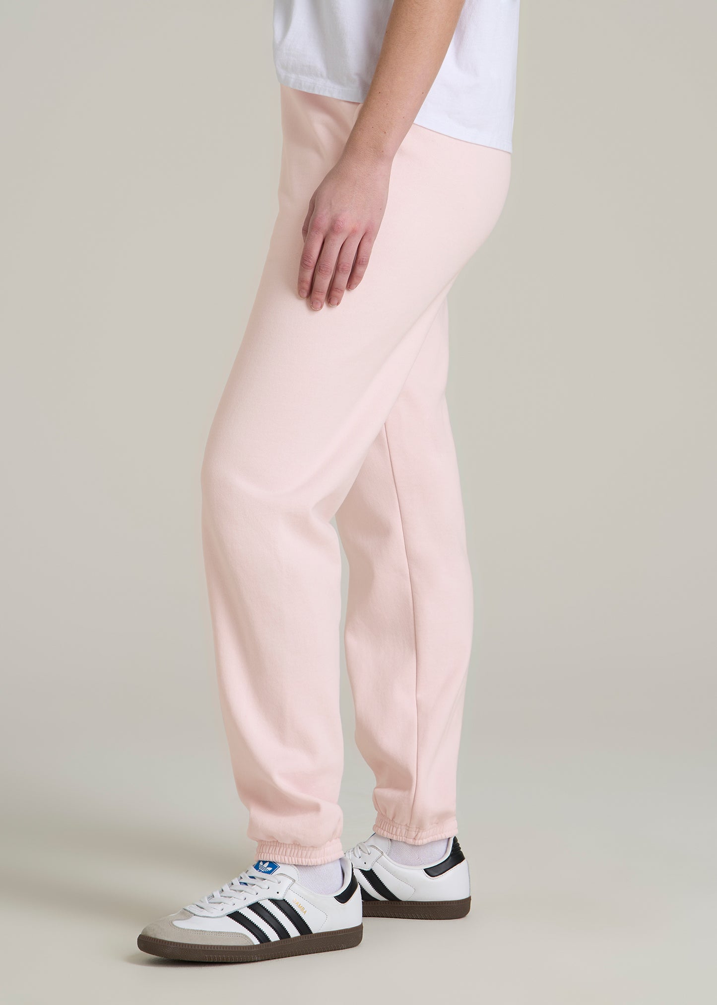 Wearever Fleece Relaxed Women's Tall Sweatpants in Barely Pink