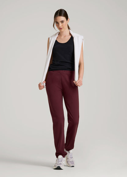 Wearever Fleece Relaxed Sweatpants for Tall Women in Tawny Port