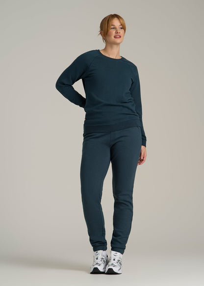 Wearever French Terry Crewneck Sweatshirt for Tall Women in Bright Navy