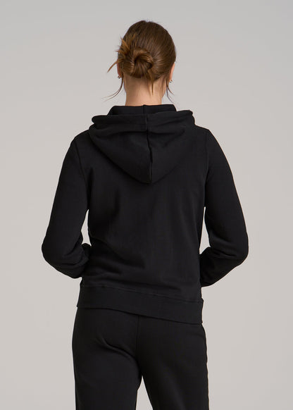 Wearever Fleece Full-Zip Hoodie for Tall Women in Black