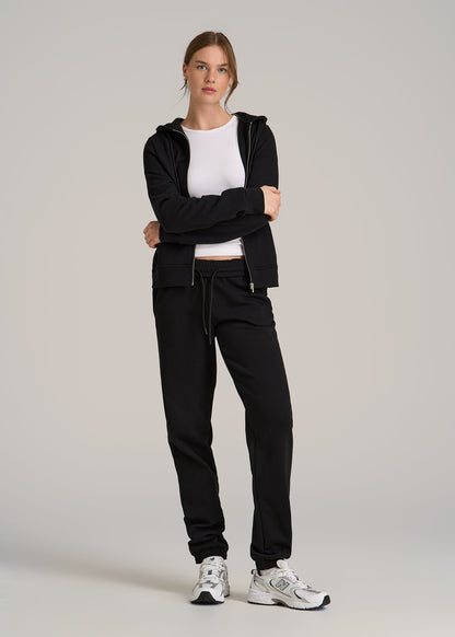 Wearever Fleece Full-Zip Hoodie for Tall Women in Black