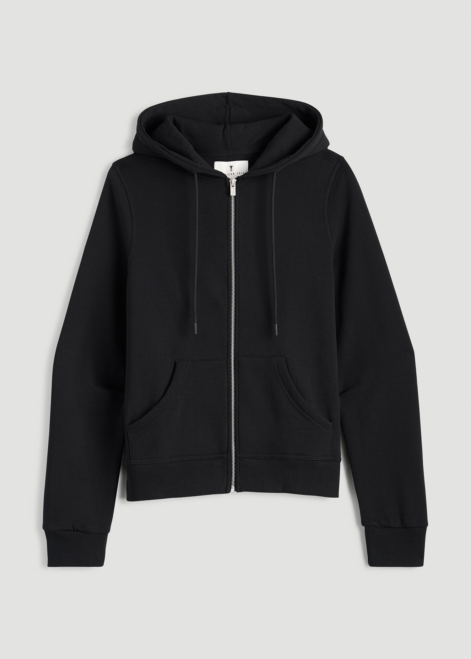 Women Black Zip Up Hoodie: Tall Wearever Full Zip Black Hoodie