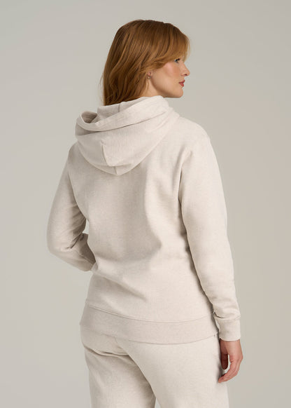 Wearever Fleece Relaxed Fit Hoodie for Tall Women in Oatmeal Mix