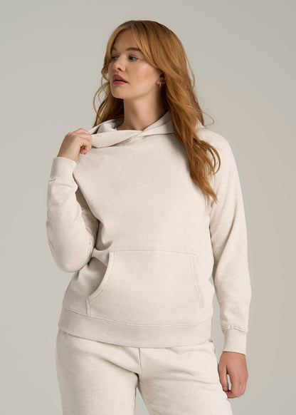 Wearever Fleece Relaxed Fit Hoodie for Tall Women in Oatmeal Mix
