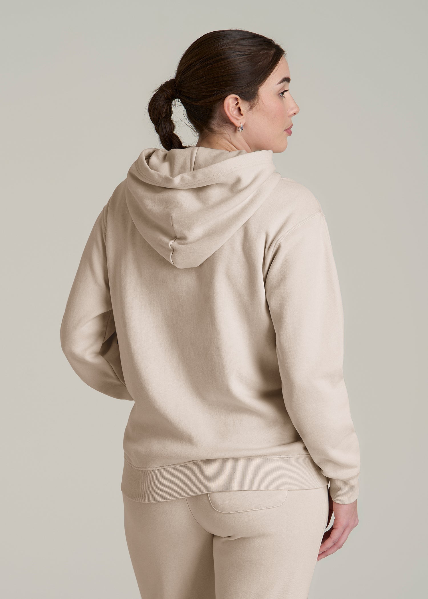 Wearever Fleece Relaxed Fit Hoodie for Tall Women in Shell