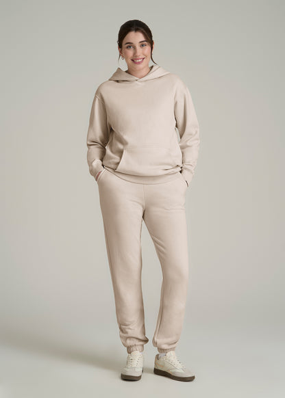 Wearever Fleece Relaxed Fit Hoodie for Tall Women in Shell