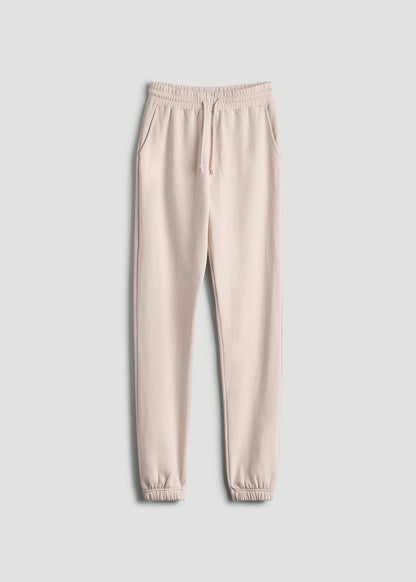 Wearever Fleece Slim Fit High-Waisted Garment Dye Sweatpants for Tall Women in Shell