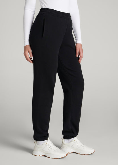 Wearever Fleece Relaxed Sweatpants for Tall Women in Black