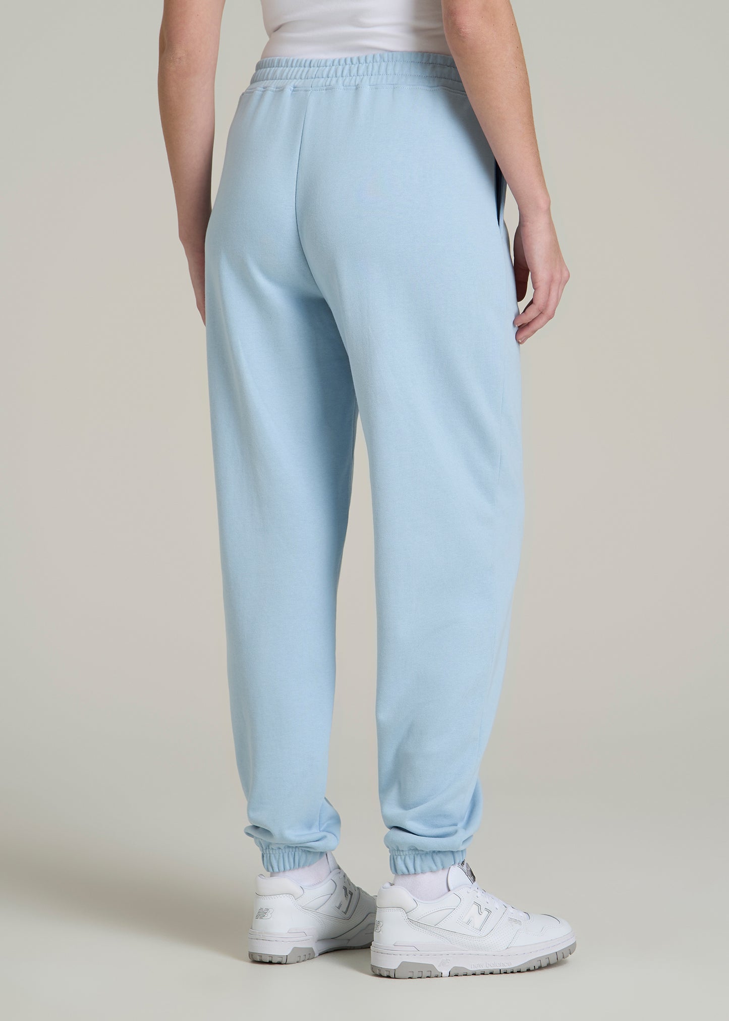 Wearever Oversized French Terry Joggers for Tall Women in Ice Blue