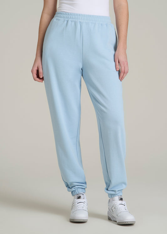 Wearever Oversized French Terry Joggers for Tall Women in Ice Blue