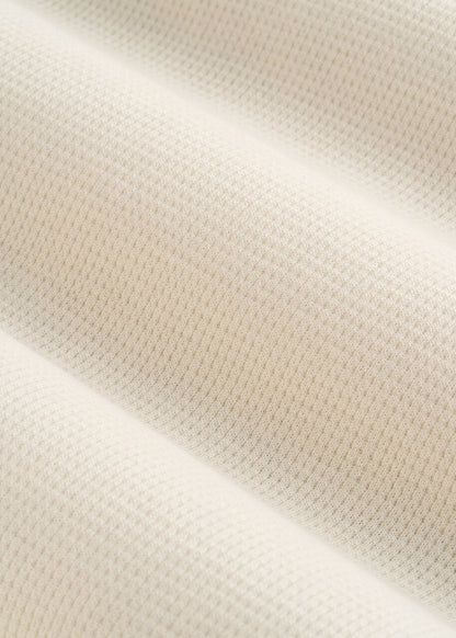 Waffle Lounge Robe for Tall Women in White Alyssum