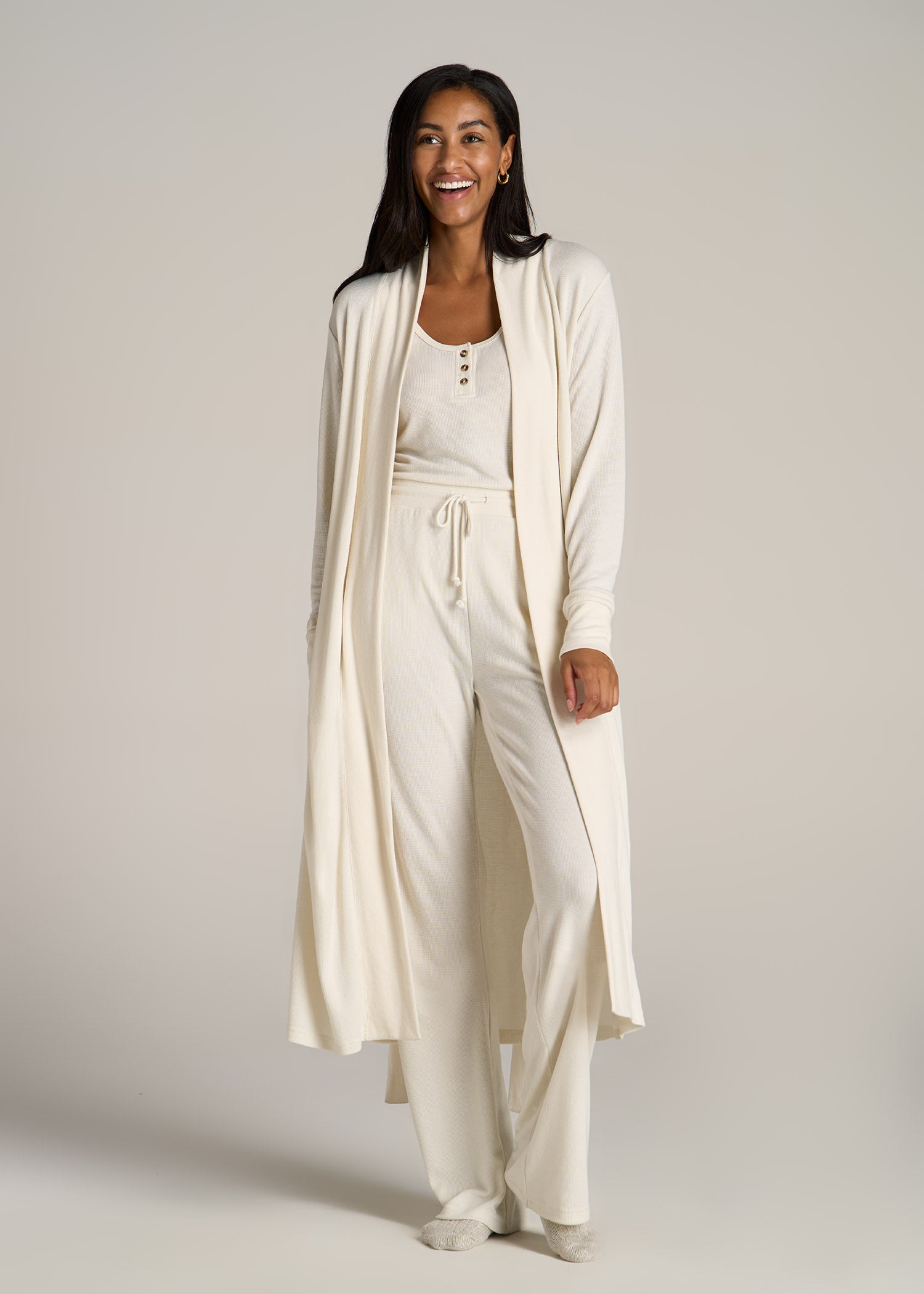 Waffle Lounge Robe for Tall Women | American Tall