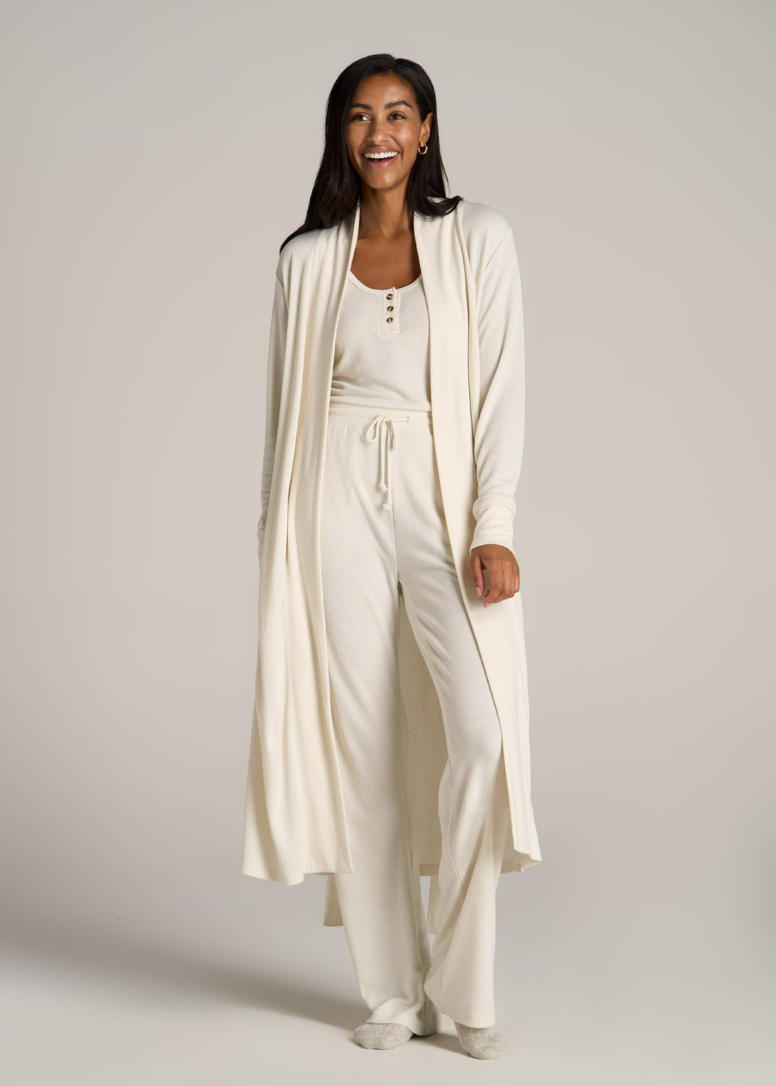 Waffle Lounge Robe for Tall Women | American Tall