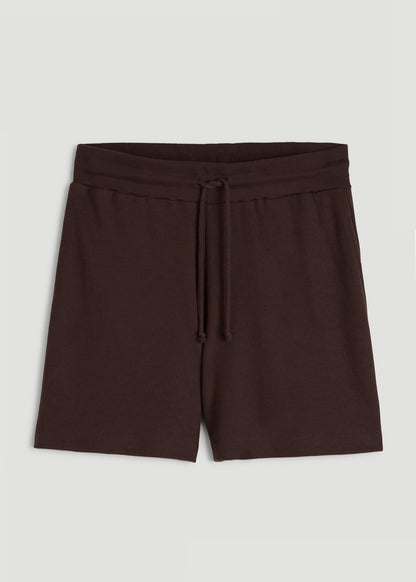 Waffle Sleep Shorts for Tall Women in Espresso