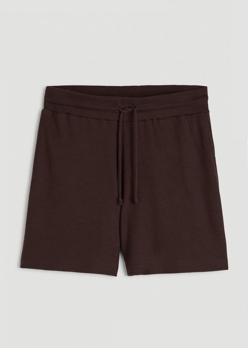 Waffle Sleep Shorts for Tall Women in Espresso