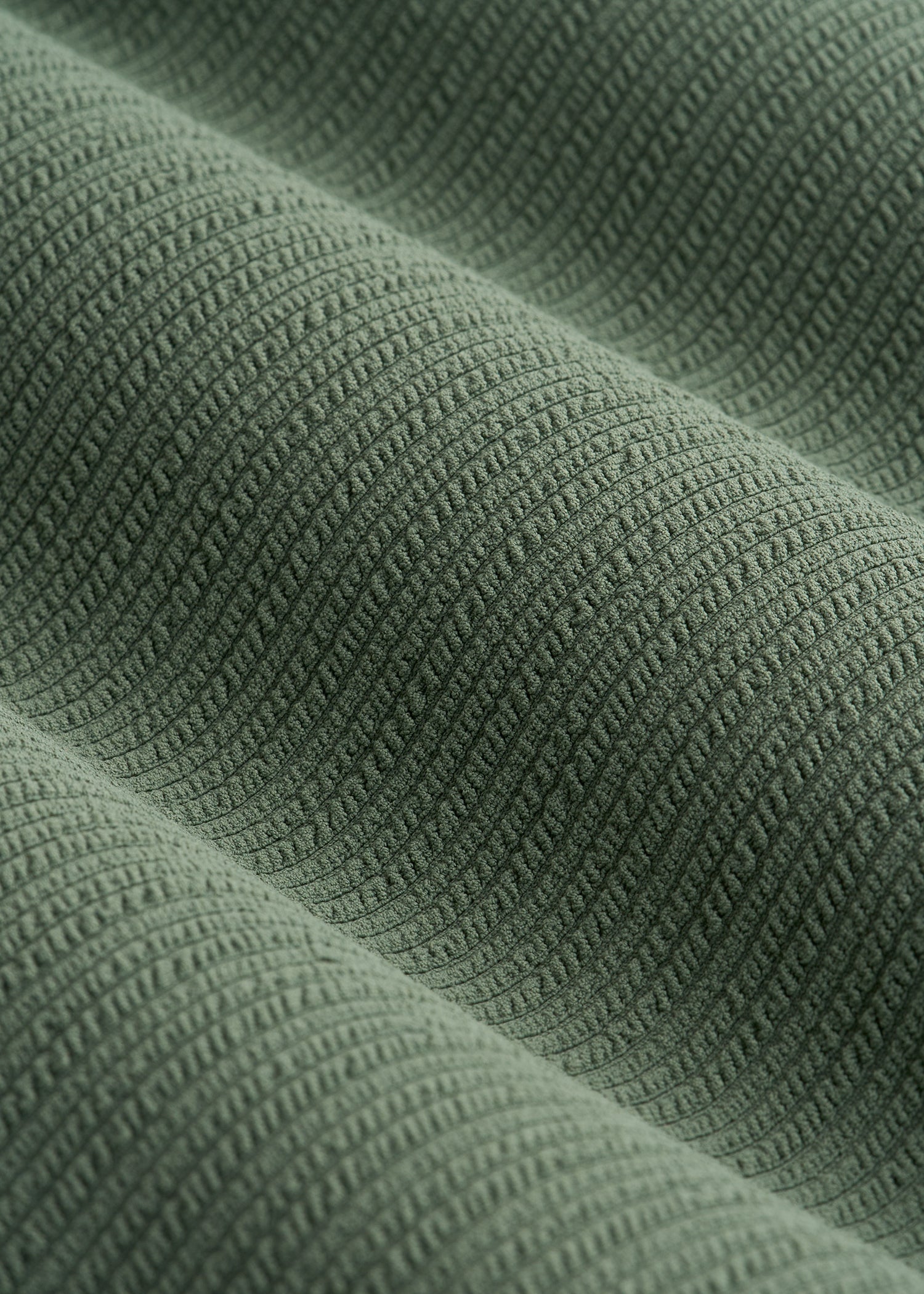 Waffled Ruched One-Piece Swimsuit for Tall Women in Dark Seagrass