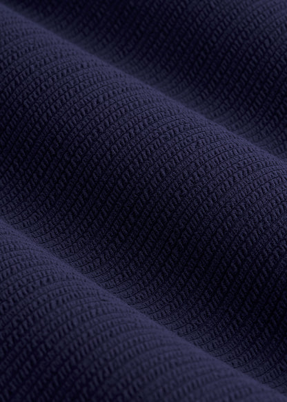 Waffled Ruched One-Piece Swimsuit for Tall Women in Regal Blue