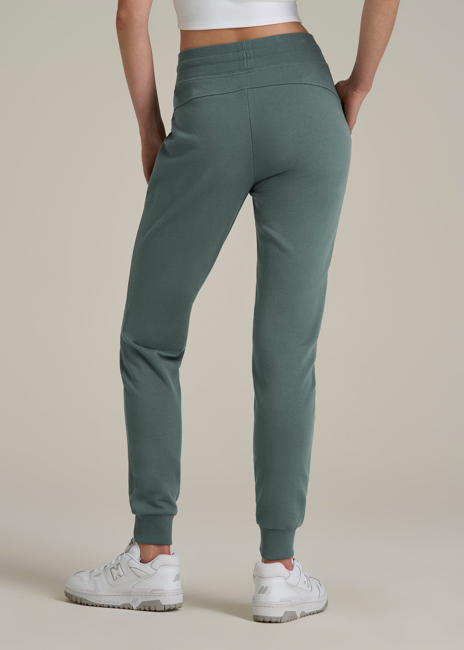 Wearever 2.0 French Terry Joggers for Tall Women in Balsam Green